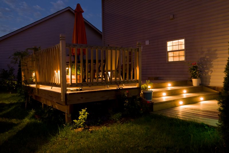 Deck with Greenery and Lighting